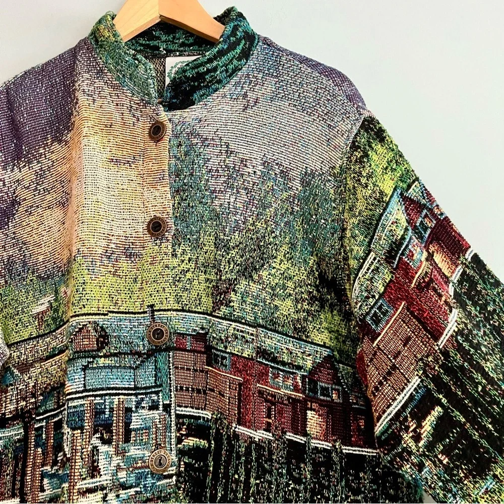 VTG Sugar Street Weavers Jacket Adult One Size AOP Tapestry 90’s Nicky Boehme - Picture 3 of 16
